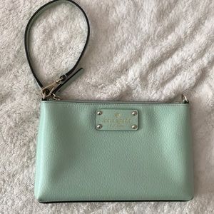 KATE SPADE Wristlet in Robin’s Egg Blue Adjustable